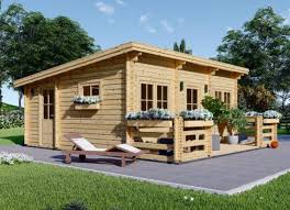 chalet en bois habitable livré monté 20m2