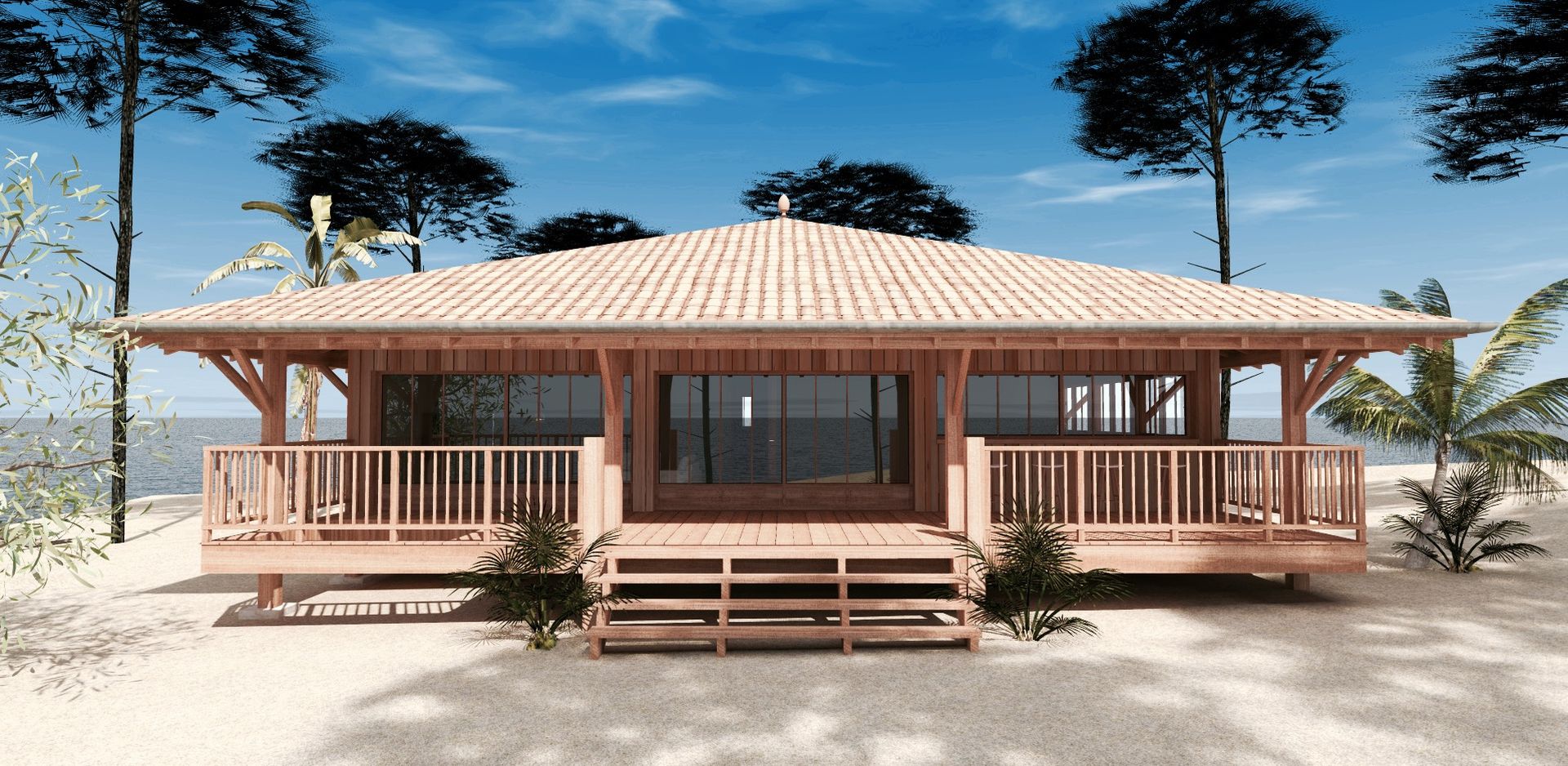 cabane en bois habitable sur pilotis