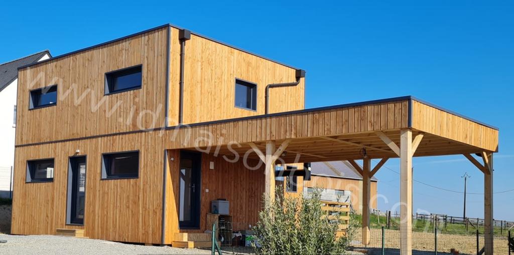 maison double madrier bois en kit