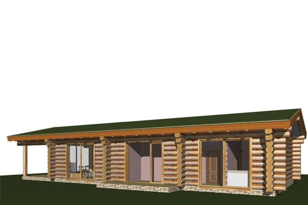 chalet de bois rond en kit