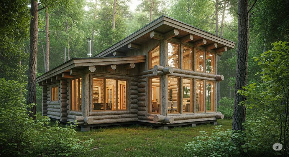 chalet préfabriqué bois rond prix