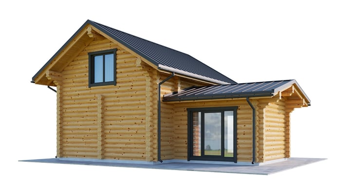 chalet bois massif kit