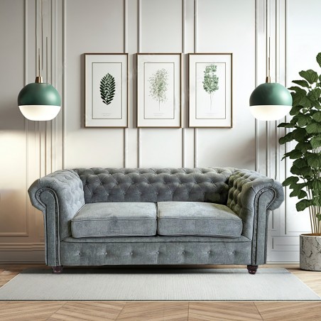 canapé chesterfield tissu