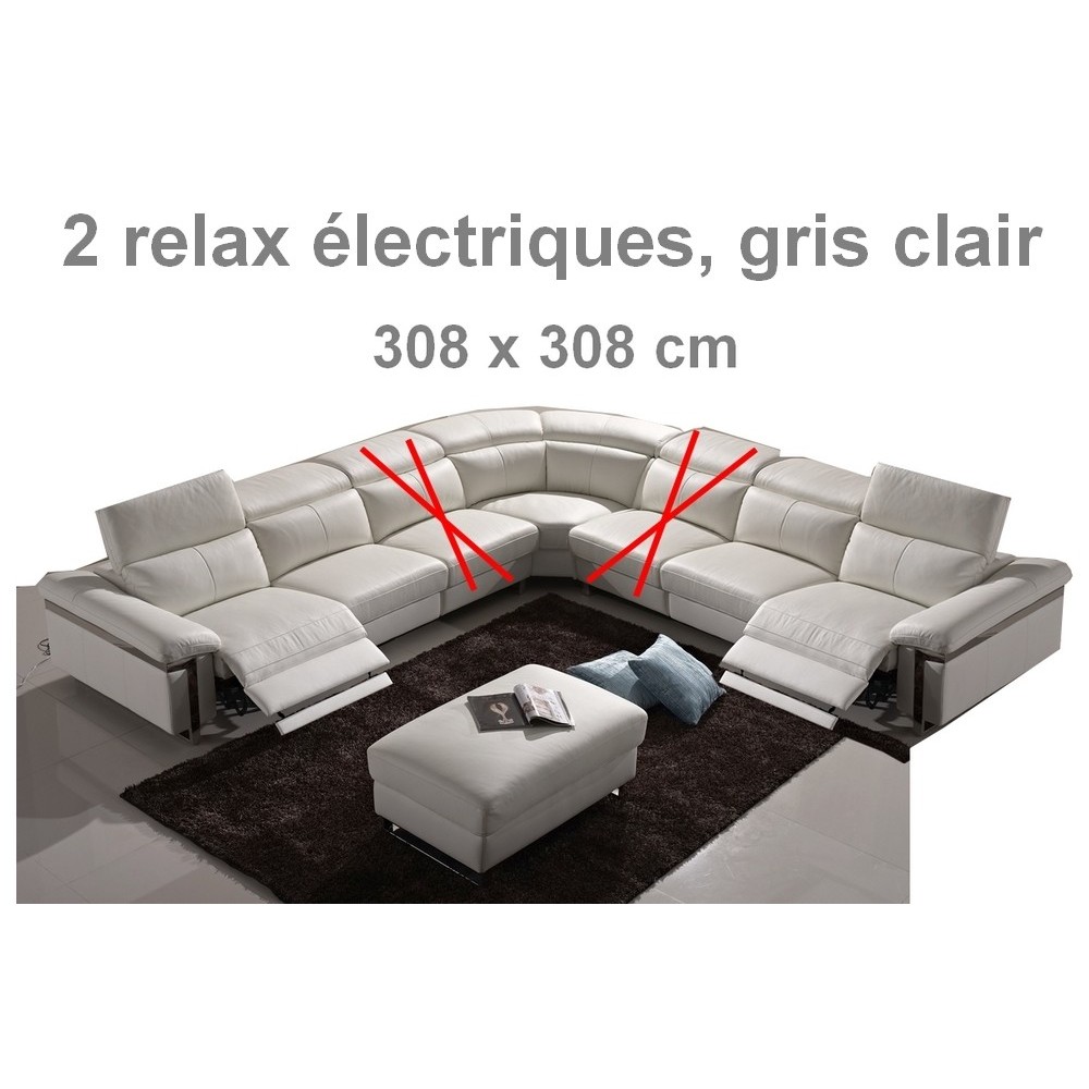 canapé relax électrique cuir