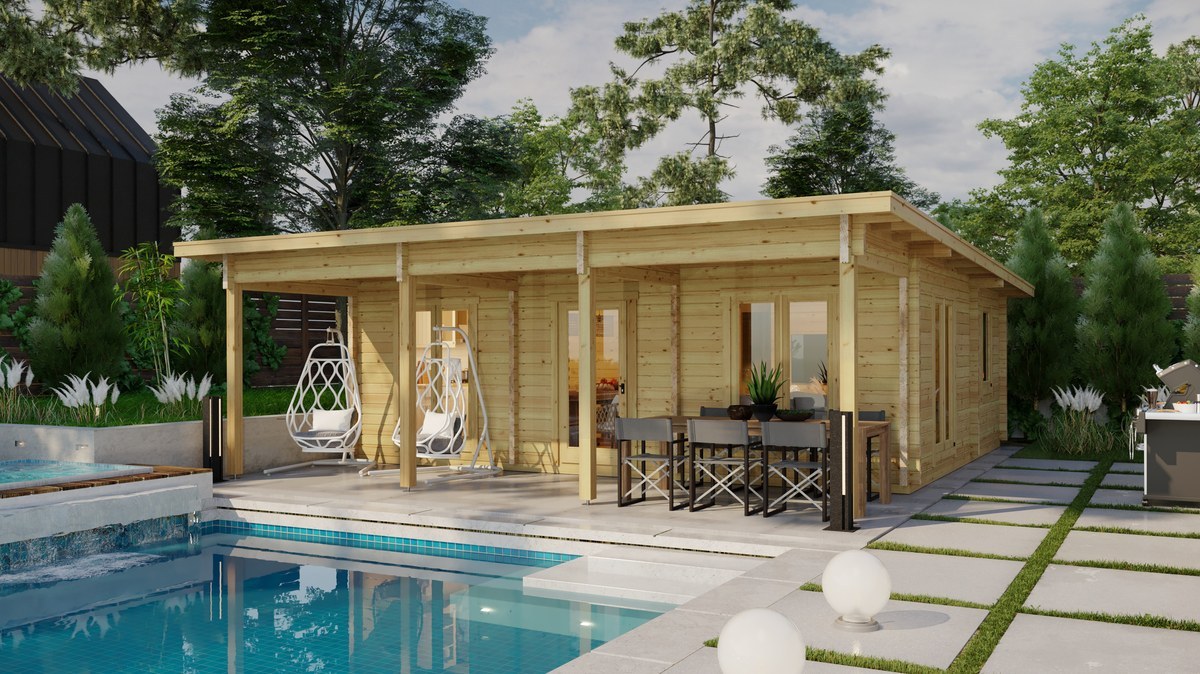 chalet de jardin habitable livré monté